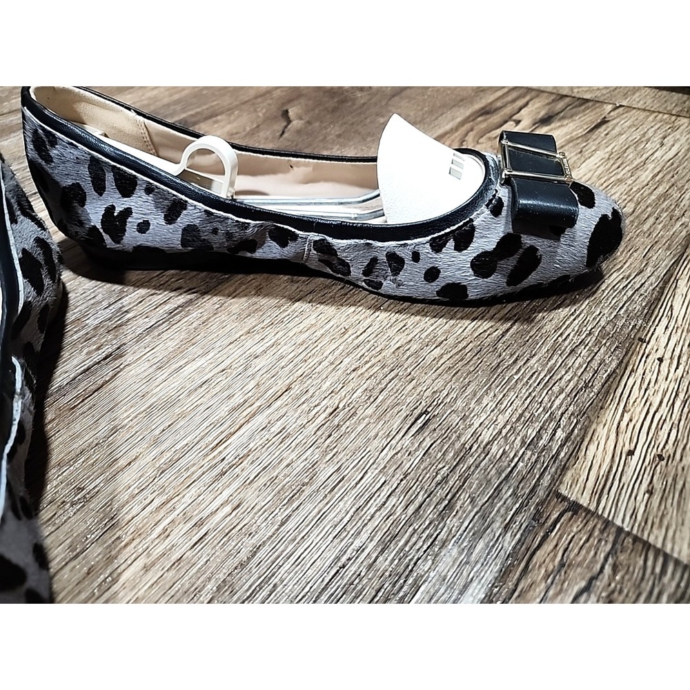 Cole Haan Womens Leopard Calf Hair Patent Leather Wedge Shoes 9.5 B Cheetah Gray - Picture 5 of 13